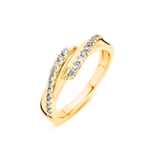 Dámský stříbrný pozlacený prsten se zirkony STRP0456F