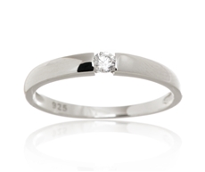 Dámský stříbrný prsten s čirým zirkonem STRP0465F