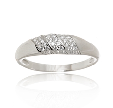 Dámský stříbrný prsten s čirými zirkony STRP0471F