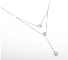 Dámský stříbrný náhrdelník s čirými zirkony STNAH0136F + dárek zdarma