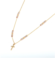 Dámský náhrdelník ze žlutého zlata s křížkem ZLNAH111F + DÁREK ZDARMA