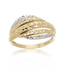 Prsten ze žlutého zlata bez kamínků PR0589F + DÁREK ZDARMA