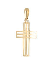 Přívěšek ze žlutého zlata kříž ZZ1042F + dárek zdarma