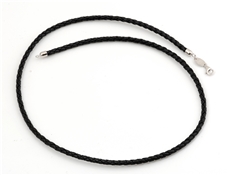 Kožený náhrdelník pletený 45 cm STRR0446F