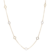 Dámský náhrdelník ze žlutého zlata se čtyřlístky ZLNAH139F + DÁREK ZDARMA