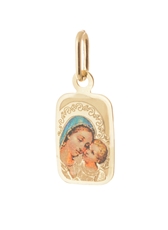 Zlatý přívěšek madonka Panna Marie s Ježíškem ZZ1083F + dárek zdarma