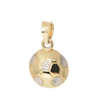 Přívěšek ze žlutého zlata fotbalový míč ZZ1099F + dárek zdarma
