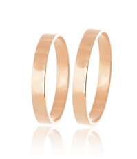 Snubní prsteny z růžového zlata rovné hladké SNUB0140R + DÁREK ZDARMA