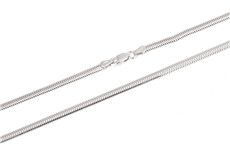 Dámský stříbrný řetízek-náhrdelník plochý hádek 76056F 45 cm + dárek zdarma