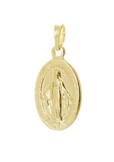 Stříbrný pozlacený přívěšek medailonek Panna Marie STRZ1074F