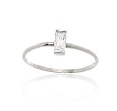 Dámský prsten z bílého zlata se zirkonem PR0696F + DÁREK ZDARMA