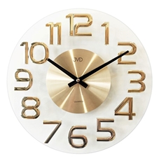 Luxusní skleněné nástěnné designové hodiny JVD HT098.1