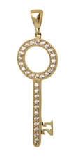 Přívěšek ze žlutého zlata klíč ZZ0260F+ DÁREK ZDARMA