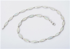 Dámský stříbrný náhrdelník s opály STNAH037F + dárek zdarma