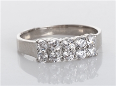 Stříbrný prsten s čirými zirkony STRP0268F