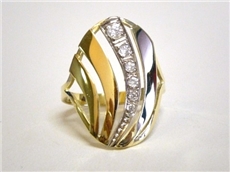 Zlatý prsten dámský se zirkony 0060 + DÁREK ZDARMA