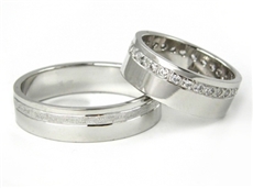 Snubní prsteny s diamanty/zirkony 0066 + DÁREK ZDARMA