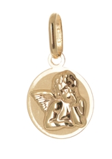 Zlatý medailonek s andílkem ZZ0703F + dárek zdarma
