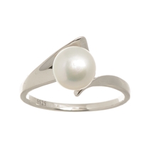 Stříbrný prsten s perlou STRP0358F