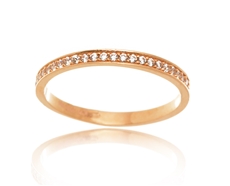 Dámský prsten z růžového zlata s čirými zirkony PR0477F + DÁREK ZDARMA