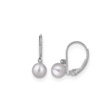 Stříbrné náušnice s přírodní perlou STNAU01164F