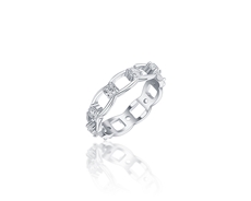 Dámský stříbrný prsten s čirými zirkony STRP0430F