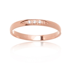 Dámský zlatý prsten s diamanty BP0079F + DÁREK ZDARMA