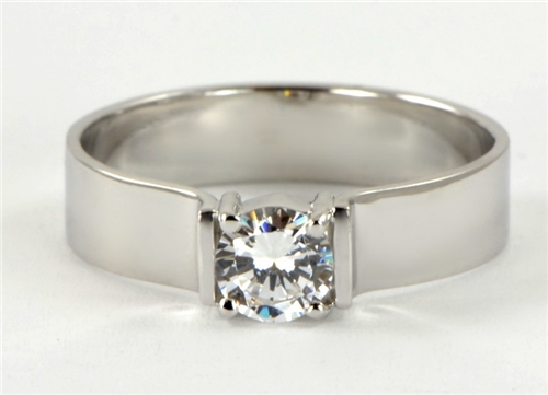 Briliantový zásnubní prsten z bílého zlata 0012 + DÁREK ZDARMA