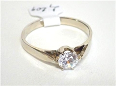Zásnubní prsten z bílého zlata se zirkonem0044 + DÁREK ZDARMA