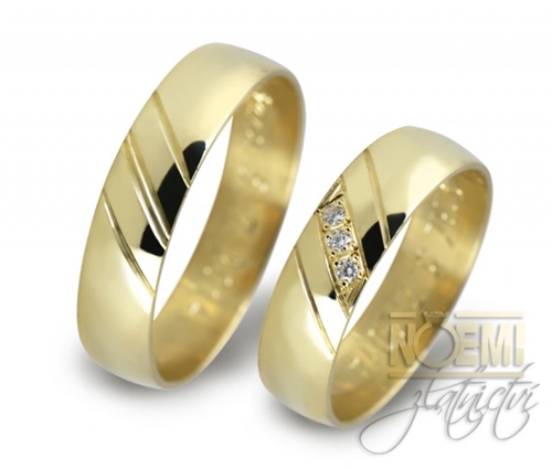 Zlaté snubní prsteny 0003 + DÁREK ZDARMA