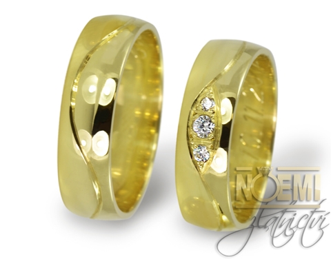 Zlaté snubní prsteny 0025 + DÁREK ZDARMA