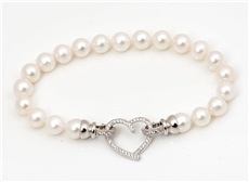 Luxusní perlový náramek ze sladkovodních perel STNA0550F + dárek zdarma