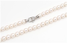 Luxusní stříbrný perlový náhrdelník STNAH0129F + dárek zdarma
