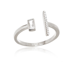 Dámský stříbrný prsten se zirkony STRP0451F