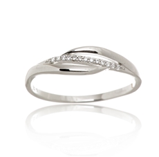 Dámský stříbrný prsten se zirkony STRP0470F