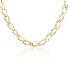 Dámský stříbrný pozlacený náhrdelník STNAH109F + dárek zdarma