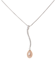 Dámský stříbrný náhrdelník s perlou STNAH106F