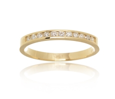 Prsten ze žlutého zlata s brilianty BP0085F + DÁREK ZDARMA