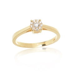 Zlatý prsten s diamanty MOISS 00520484 + dárek zdarma