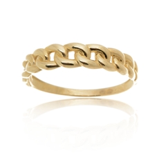 Dámský splétaný prsten ze žlutého zlata PR0581F + DÁREK ZDARMA