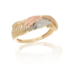 Dámský luxusní prsten ze žlutého zlata PR0689F + DÁREK ZDARMA