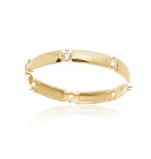 Dámský prsten ze žlutého zlata se zirkony PR0585F + DÁREK ZDARMA