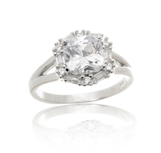 Dámský stříbrný prsten se zirkony STRP0499F + dárek zdarma