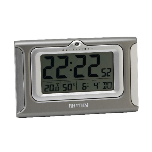 Budík Rhythm s automatickým nočním světlem LCT069NR08