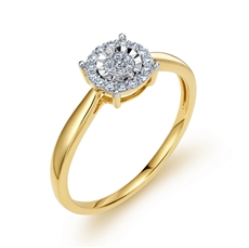 Zlatý prsten s diamanty L'Amour Diamonds JR11622Y + dárek zdarma
