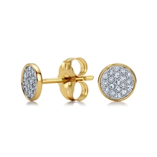 Zlaté náušnice pecičky s diamanty L'Amour Diamonds JE4604Y + dárek zdarma