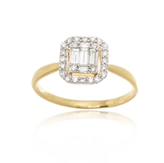 Zlatý prsten s diamanty L'amour Diamonds JR15183-35Y + dárek zdarma