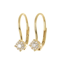 Zlaté náušnice s diamanty MOISS 00520309 + dárek zdarma