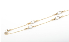 Zlatý náhrdelník ze žluto-bílého zlata ZLNAH101F 42-45 cm + DÁREK ZDARMA