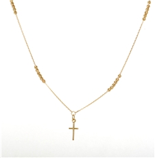 Dámský náhrdelník ze žlutého zlata s křížkem ZLNAH110F + DÁREK ZDARMA